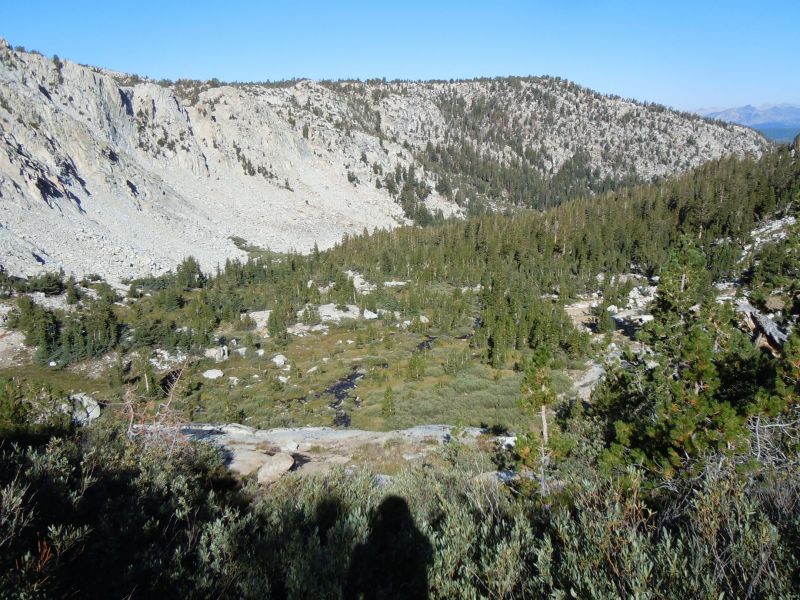 looking north from approach to silver pass
