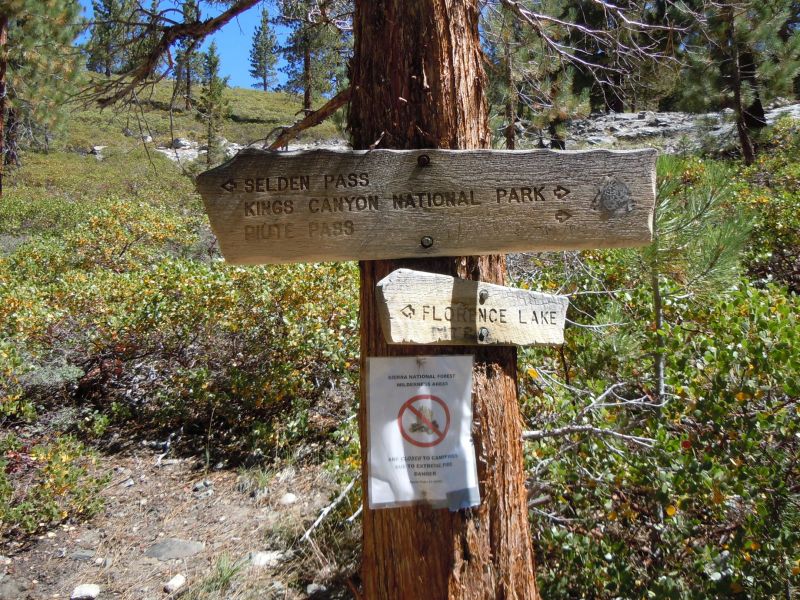 Florence lake trail crossing (back on the JMT!)
