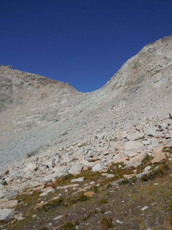 Looking back up at Mather Pass from the south face
